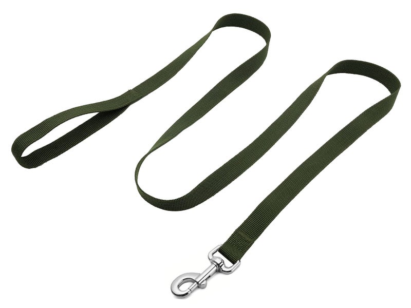 MANDAO Strong Nylon Dog Leash, 4FT/ 5 FT/ 6FT Dog Leashes for Medium Large Dogs(5FT, Green) - Image 2